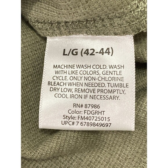 Faded Glory Shirt Men’s L Green Stripe V-Neck Long Sleeve Y2K Retro Vintage - Picture 6 of 8